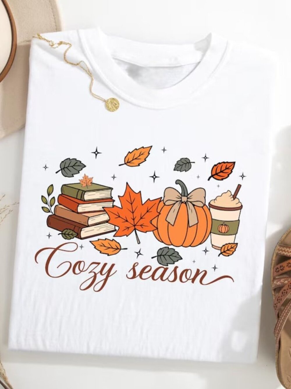 Pumpkin Coffee And Book Lover Shirt, Fall Tee, Cute Autumn Shirt